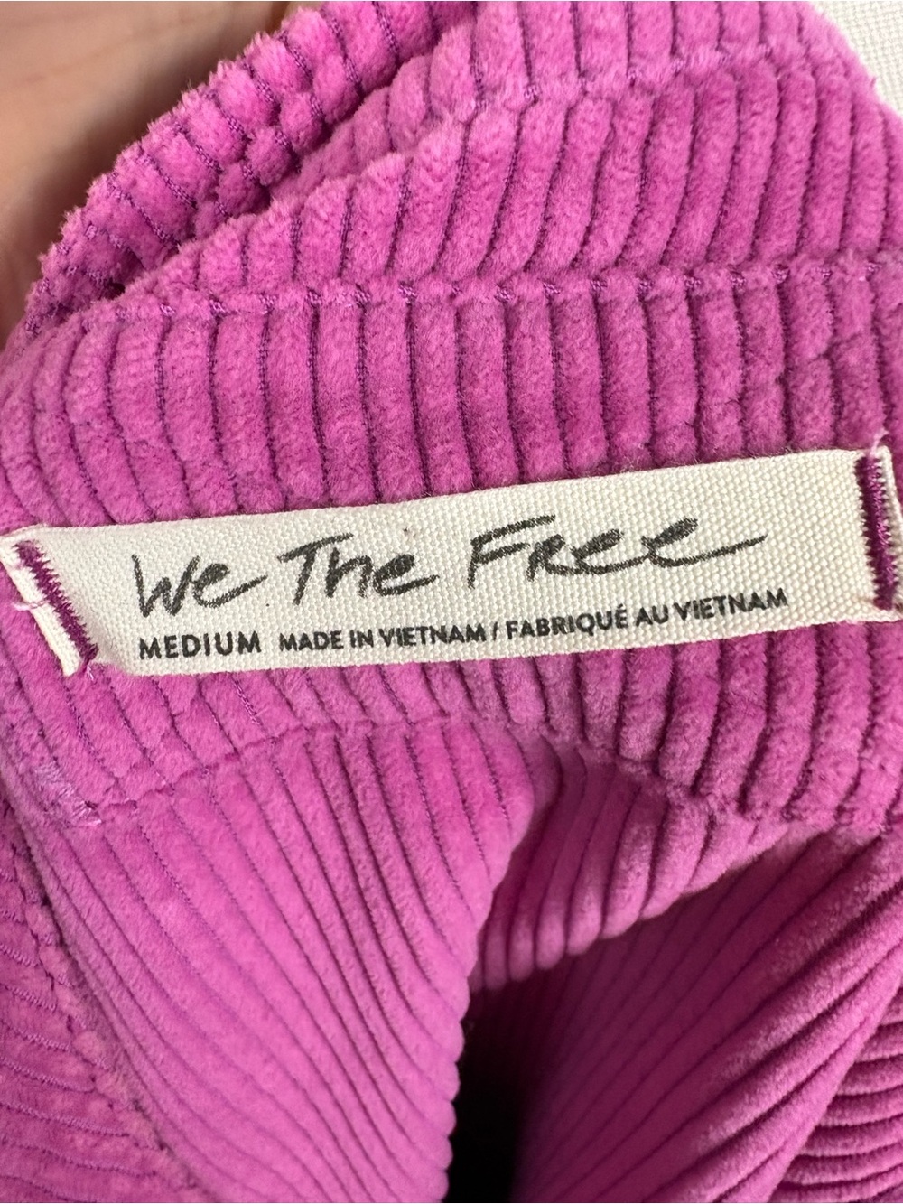 Free People Just My Type Dress tunic purple/pink corduroy dress size M - Picture 9 of 9